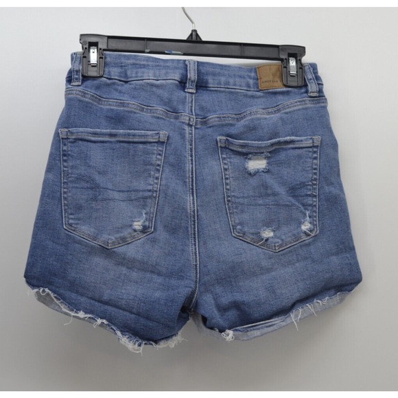 American Eagle Outtfiters Size 4 Blue Denim Short Cut offs Daisy Dukes - Picture 2 of 12
